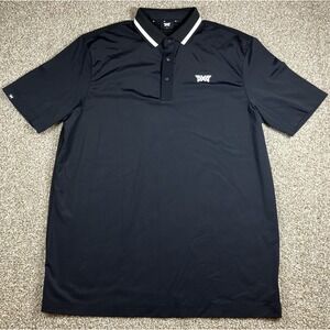 PXG Parsons Xtream Golf Performance Polo Black Men's Medium Short Sleeve